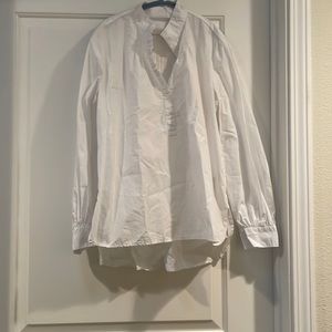 white gap button down, size small.
